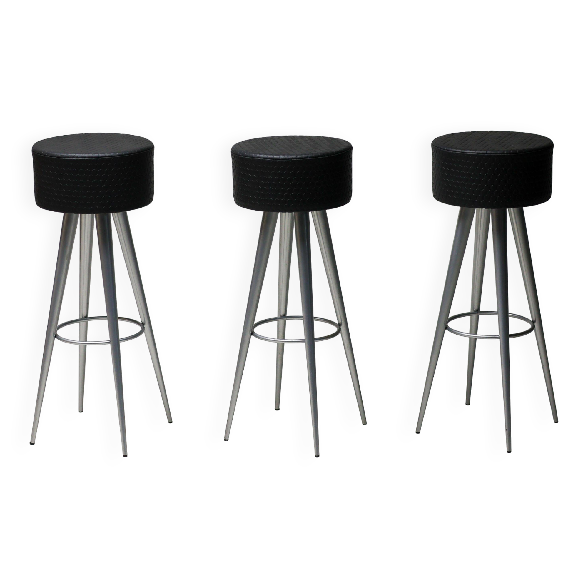 Ensemble de trois tabourets de bar par Maurizio Peregalli pour Zeus Noto.