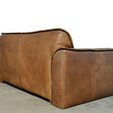 Neck leather 2-seater sofa by Hugo de Ruiter for Leolux, 1970s Netherlands
