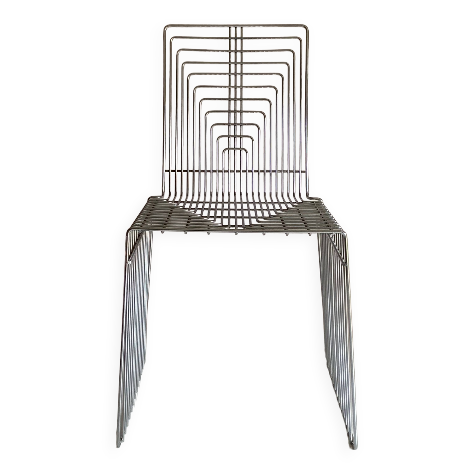 Max Sauze 1970s wire sculpture chair Made in France