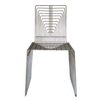 Chaise sculpture en fil Max Sauze années 1970 Made in France