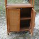 Bibliothèque rotin vintage 1970 meuble 2 portes et étagères