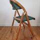 Pair of folding rattan bistro chairs