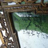 Napoleon III gilded metal table mirror