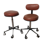 Set of 2 vintage stools