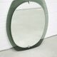 Vintage space age large smoked green glass mirror by veca
