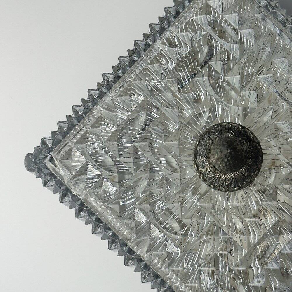 Vintage Crystal Ceiling Lamp, Italy, 1960s