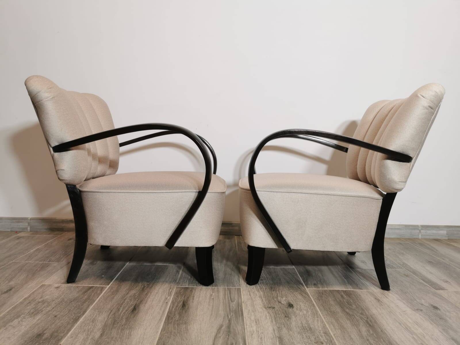Armchairs by Jindřich Halabala, 1950s, Set of 2