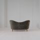 Mid-century modern canapé in sheepskin / shearling model 'Samspel' by Carl Malmsten, 1956