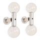 Pair of Atomic wall sconces Kalmar, Austria, 1960s