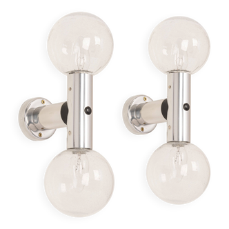 Pair of Atomic wall sconces Kalmar, Austria, 1960s