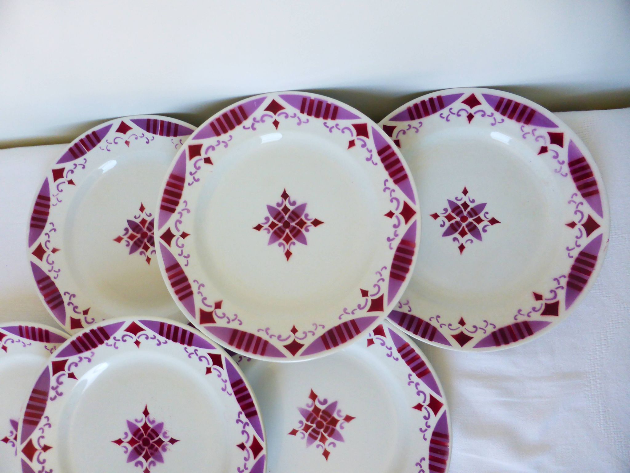 6 flat plates from Moulin des Loups and Hamage, Madeleine model 2106199
