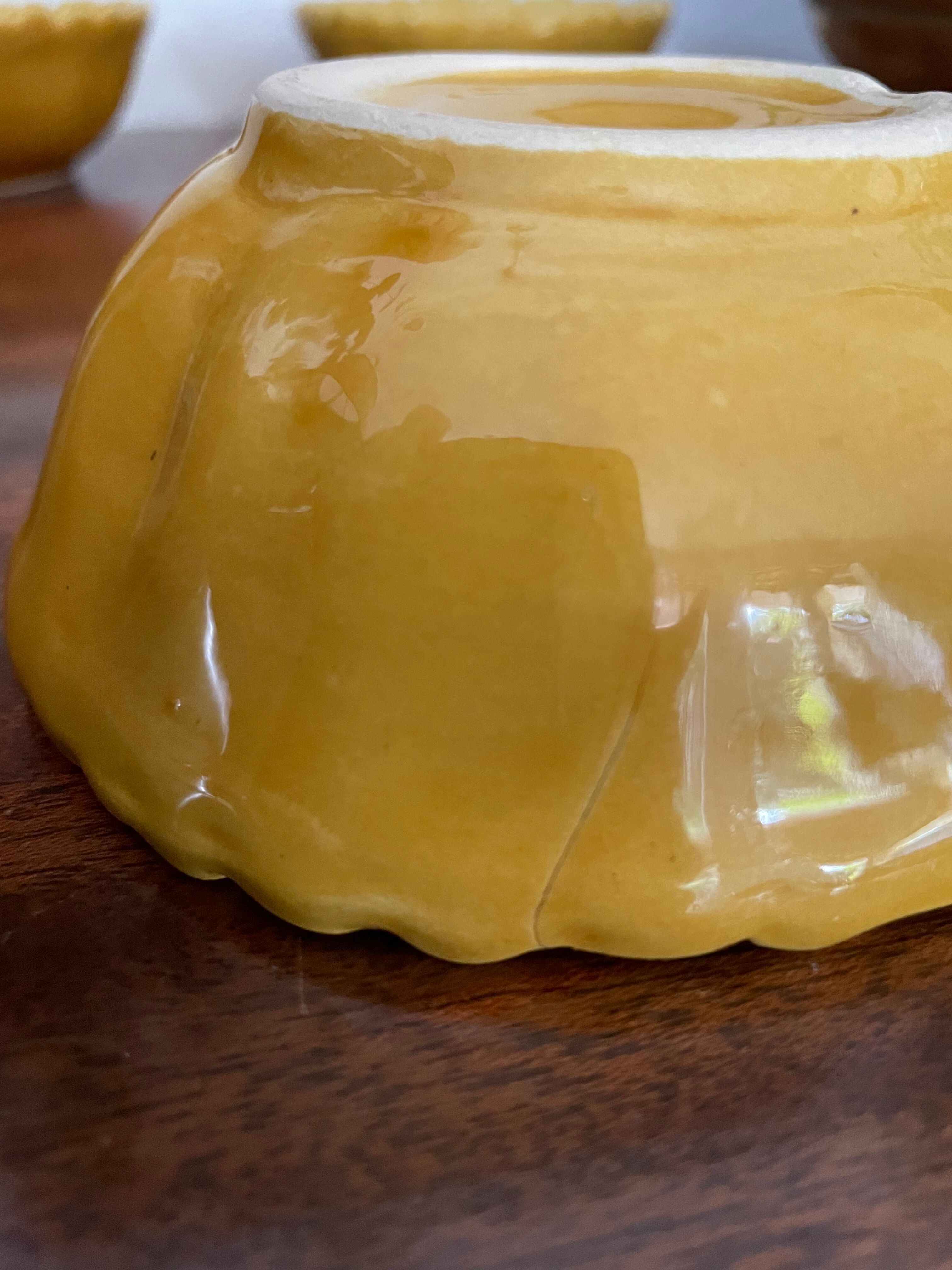 Vintage slurry bowl and cups