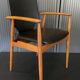 A Scandinavian teak skai chair from the 1960s for a vintage desk table.