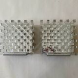 Pair of kinetic plexiglass wall lights