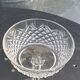 6 champagne glasses in glass and transparent crystal, antique chiseled
