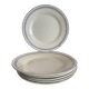 Dessert plates in earthenware from Creil and Montereau Reuil service.