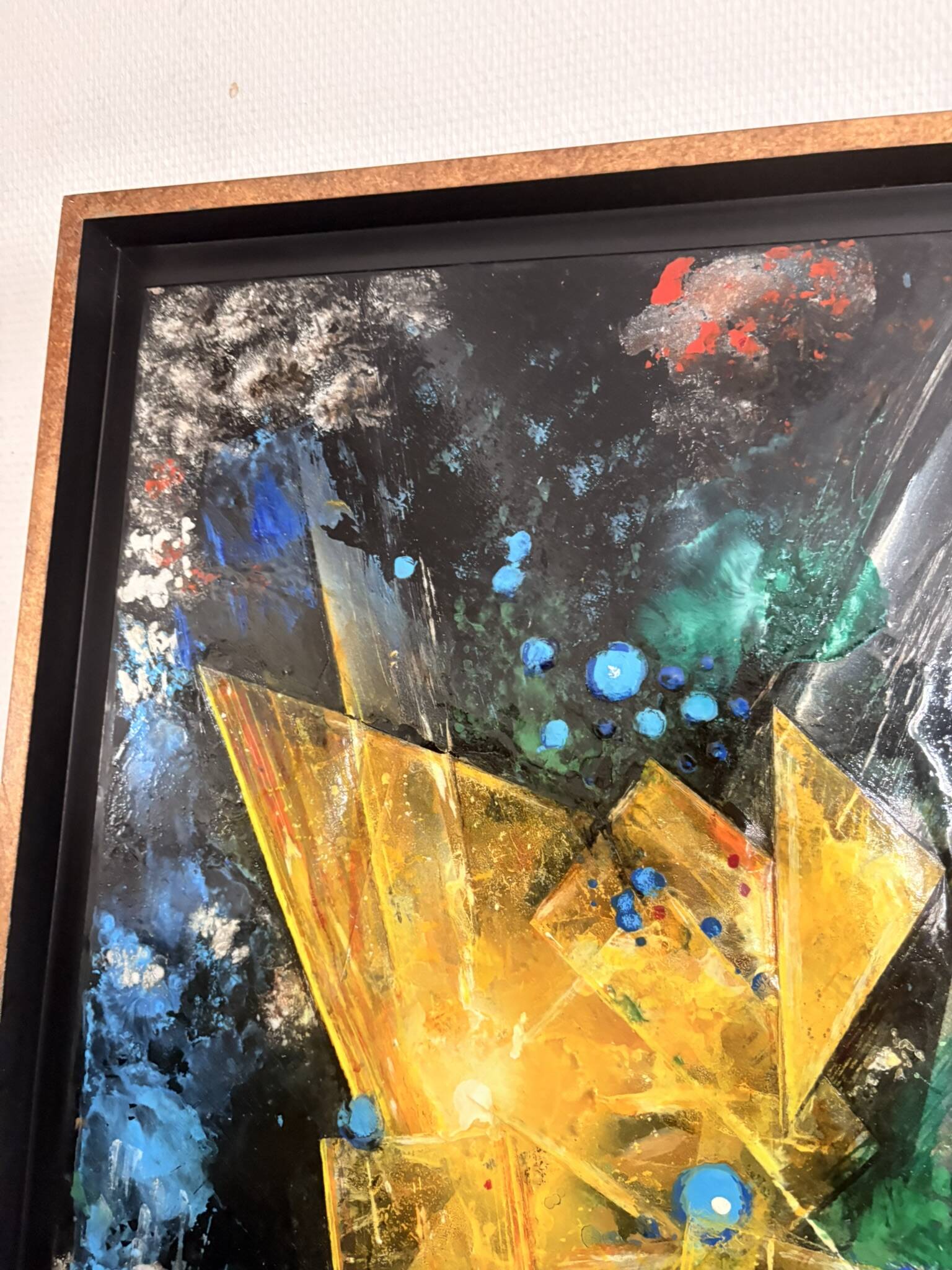 Abstract Geometric Contemporary Modern Oil Painting Relief