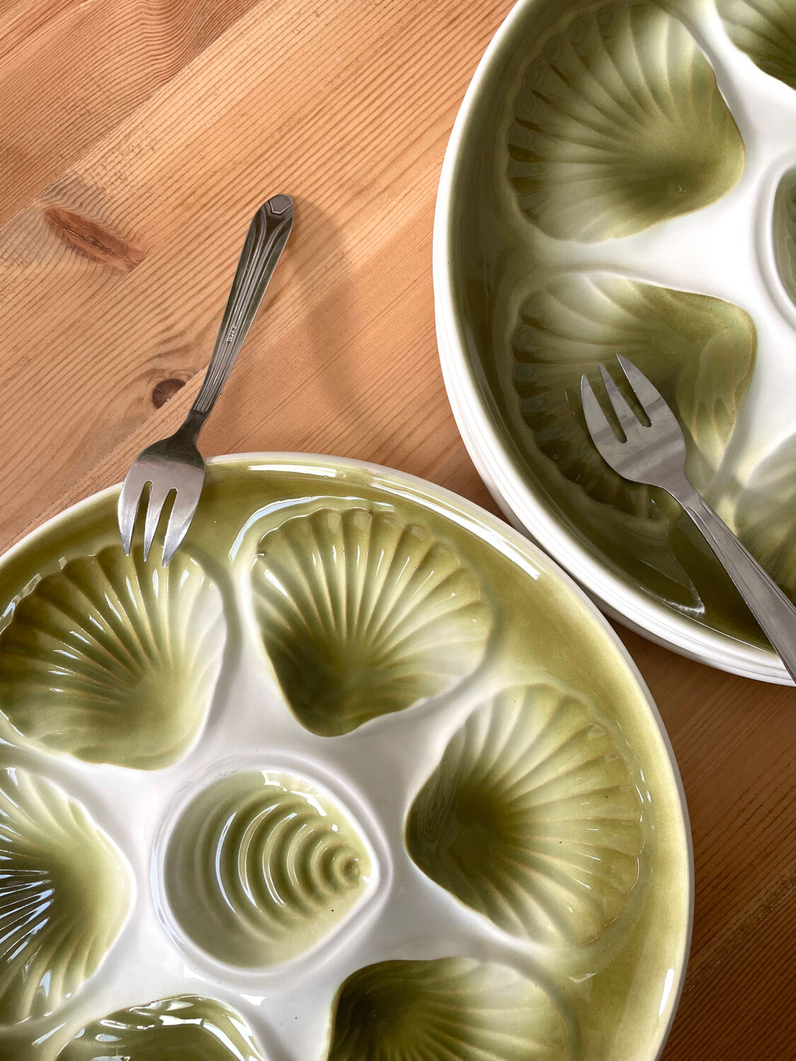 Lot de 6 Assiettes huîtres Moulin des Loups