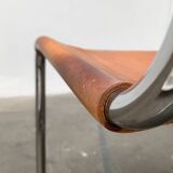 German vintage leather cantilever chairs S33 by Mart Stam for Thonet, set of 8