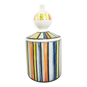 Ceramic Pot "flour" Signed Roger Capron Vallauris