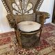 Fauteuil Emmanuelle vintage en rotin 