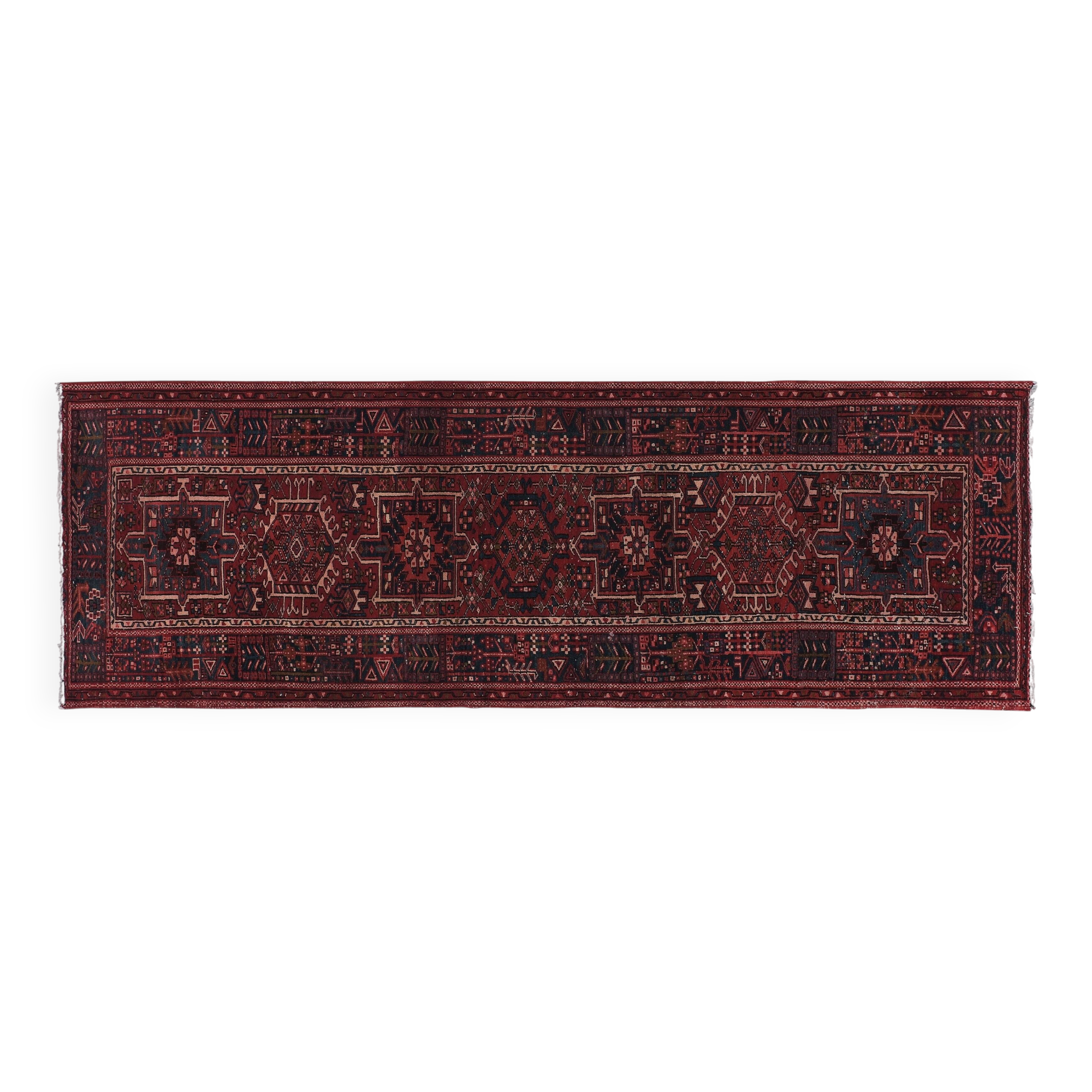 Vintage Turkish Oushak Rug Handwoven 112x330 cm