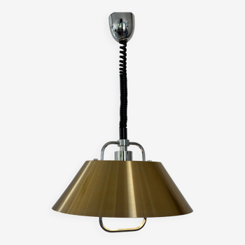 Chandelier pendant lamp rises and falls, design jo hammerborg for fog et mørup, denmark circa 1960