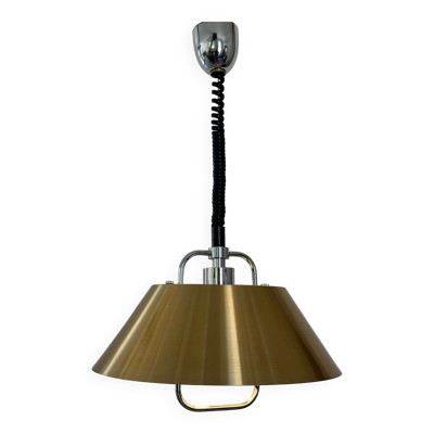 Lampe suspension lustre monte et baisse, design jo hammerborg pour fog et mørup, danemark vers  1960
