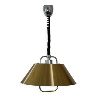 Lampe suspension lustre monte et baisse, design jo hammerborg pour fog et mørup, danemark vers  1960