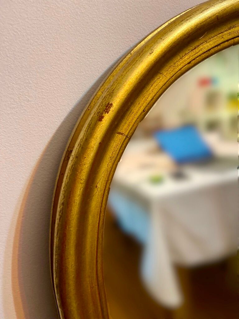 Large gilded old mirror 77x130cm