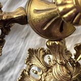 Pair of gilded brass wall lights - Louis XVI style