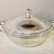 Silver-plated vegetable dish with its lid, hallmark of Santucci Thiebaut.