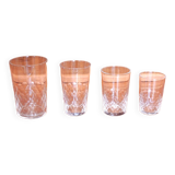 Set of 36 glasses cups baccarat ecaille richelieu + various flutes cuts