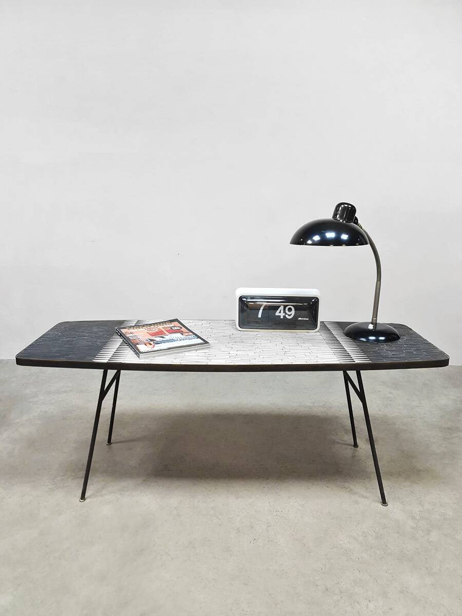 Vintage sculptural mosaic coffee table