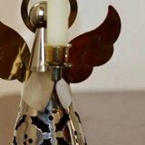 Vintage Swedish metal angel candlestick