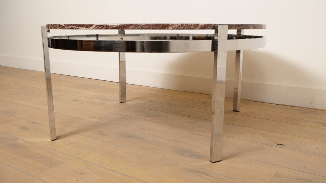 Vintage coffee table | Marble | Chrome