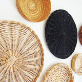 Wall composition of 7 baskets Wicker
