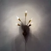 Applique murale en laiton des années 50.