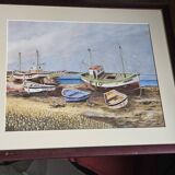 Tableau bateaux à marrée basse