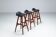 Erik Buch set of three “OD61” bar stools in rosewood Oddense Denmark 1965