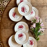 lot de 8 assiettes à dessert vintage - Saint Amand