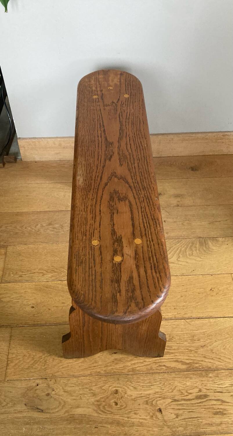 Country bench in solid oak, mid-20th century