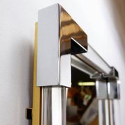 Wall mirror in lucite and chrome, 1970s