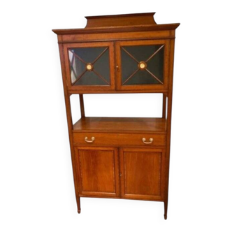 Elegant display cabinet in Directoire style made of fruitwood, early 19th century.