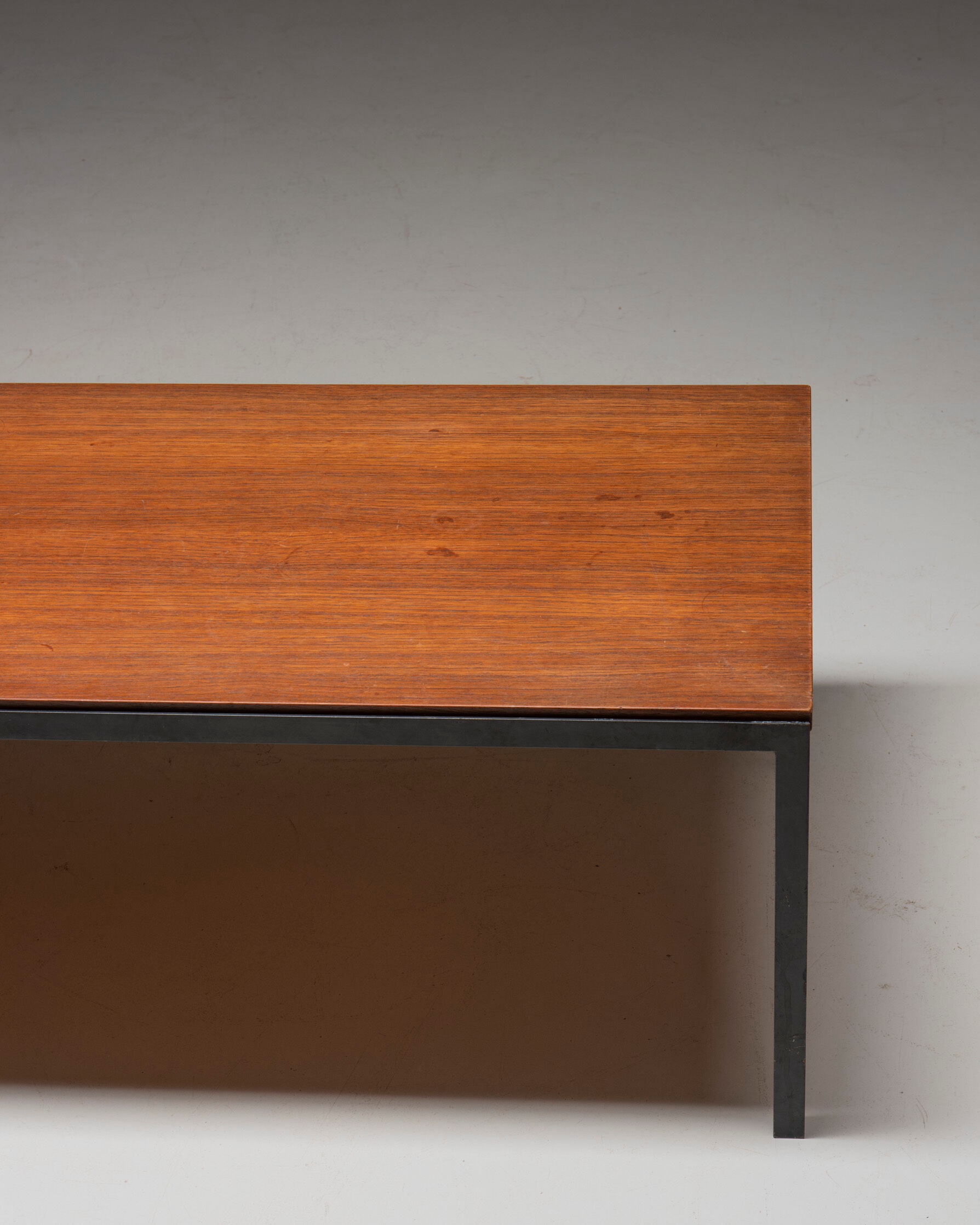 'T-angle' Low table in teak, designed by Florence Knoll for Knoll Int., 1950's