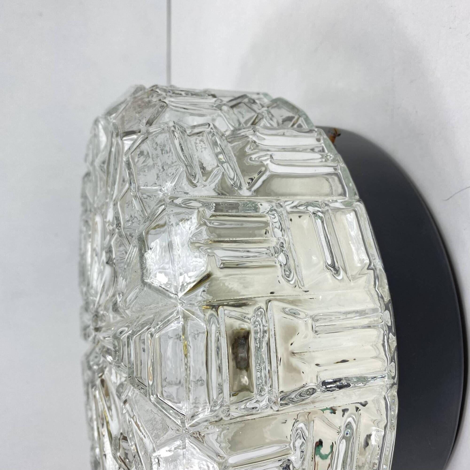 Large wall light ceiling light round minimalist glass 1970 1980 seventies eighties LAMP-7136