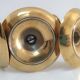 Trio de bougeoirs laiton design scandinave vintage