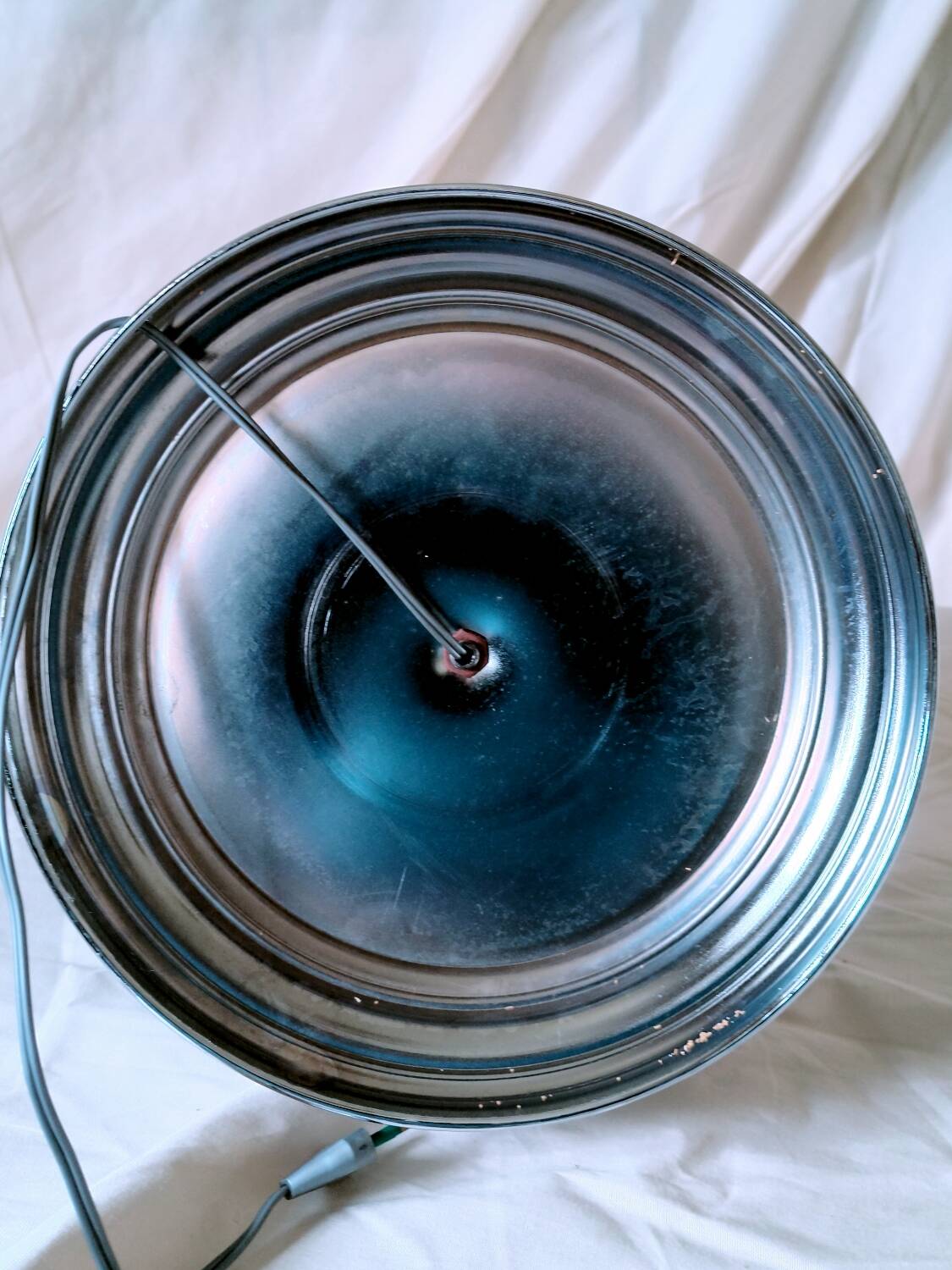 Ceramic and chrome lamp, 1970s