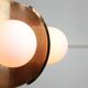 Vintage Italian Copper and Opaline Chandelier, 70s