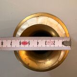 Petit vase vintage en laiton et nacre naturelle